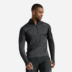 Men's 2XU Aero 1/2 Zip Long Sleeve T-Shirt - Gray