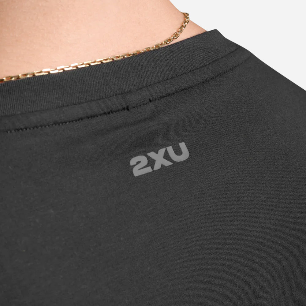 Áo Thun Nam 2XU Motion Cotton Flex - Đen - Supersports Vietnam