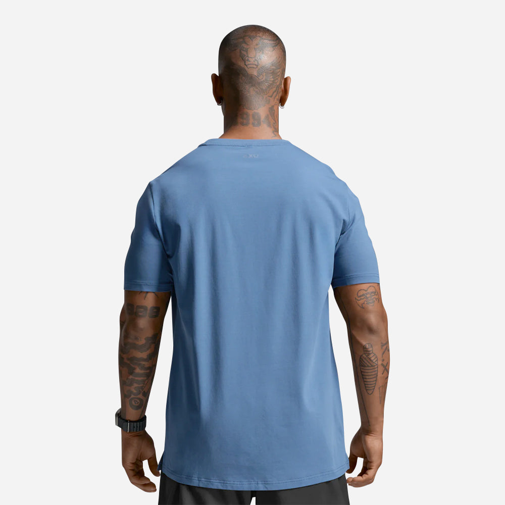 Áo Thun Nam 2XU Motion Cotton Flex - Xanh Dương - Supersports Vietnam