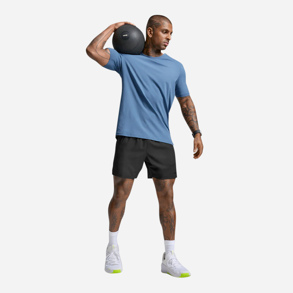 Áo Thun Nam 2XU Motion Cotton Flex - Xanh Dương - Supersports Vietnam