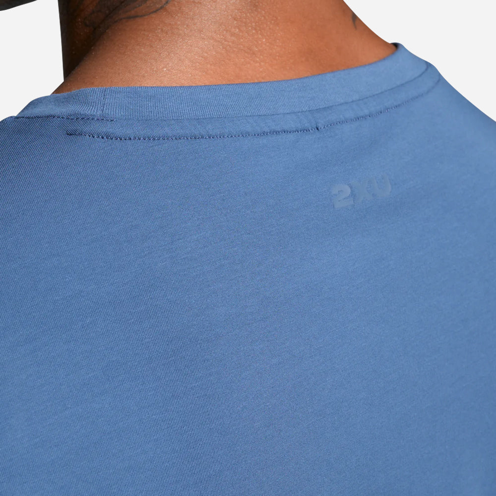 Áo Thun Nam 2XU Motion Cotton Flex - Xanh Dương - Supersports Vietnam