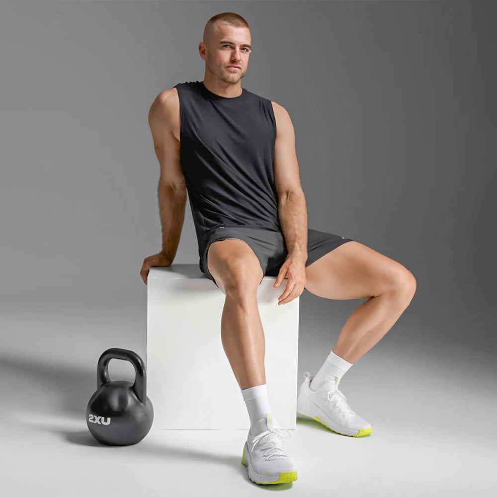 Áo Ba Lỗ Nam 2XU Signature Soft - Đen - Supersports Vietnam