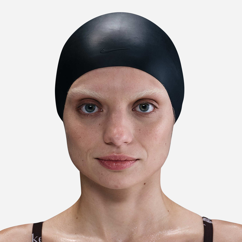 Nón Bơi Người Lớn Nike Swim Long Hair Silicone - Đen - Supersports Vietnam