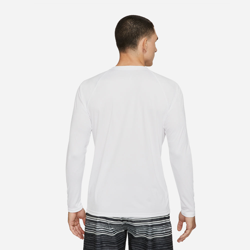 Áo Bơi Chống Nắng Nam Nike Swim Hydroguard Essential Solid Long Sleeve - Trắng - Supersports Vietnam