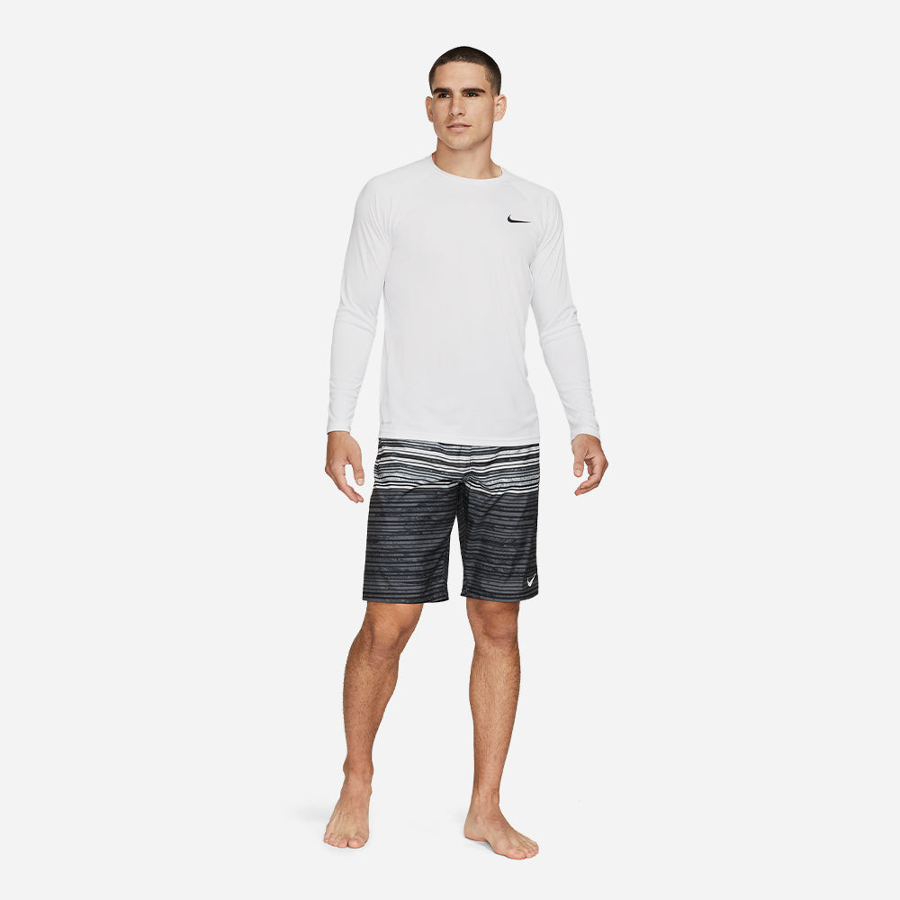 Áo Bơi Chống Nắng Nam Nike Swim Hydroguard Essential Solid Long Sleeve - Trắng - Supersports Vietnam