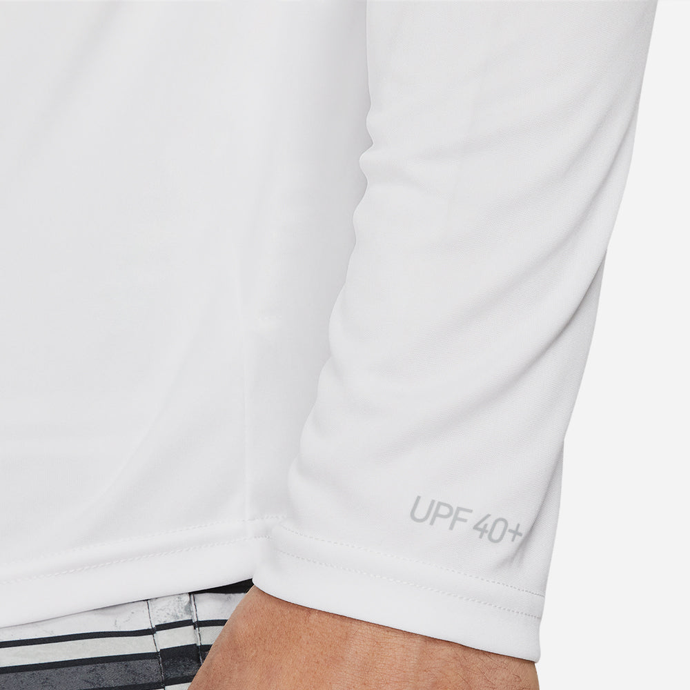 Áo Bơi Chống Nắng Nam Nike Swim Hydroguard Essential Solid Long Sleeve - Trắng - Supersports Vietnam