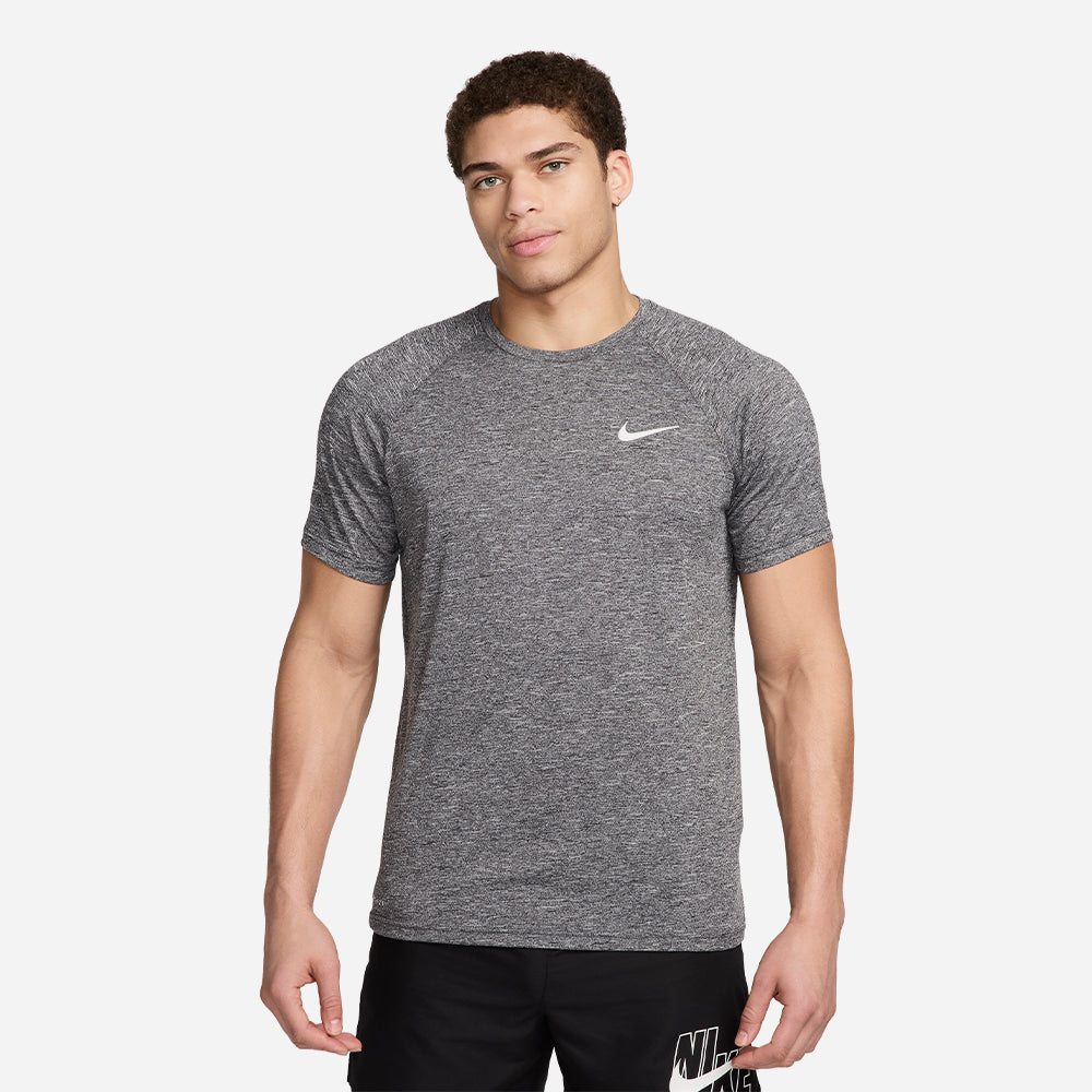 Áo Bơi Chống Nắng Nam Nike Swim Hydroguard Essential Heather Short Sleeve - Xám - Supersports Vietnam