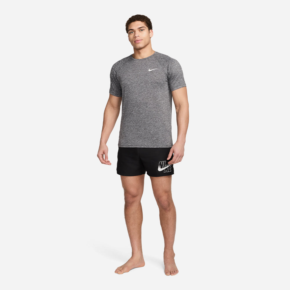 Áo Bơi Chống Nắng Nam Nike Swim Hydroguard Essential Heather Short Sleeve - Xám - Supersports Vietnam