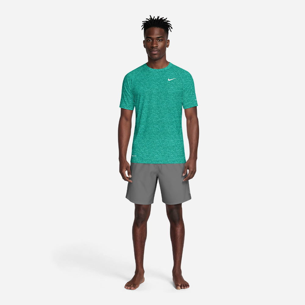 Áo Bơi Chống Nắng Nam Nike Swim Hydroguard Essential Heather Short Sleeve - Xanh Lá - Supersports Vietnam
