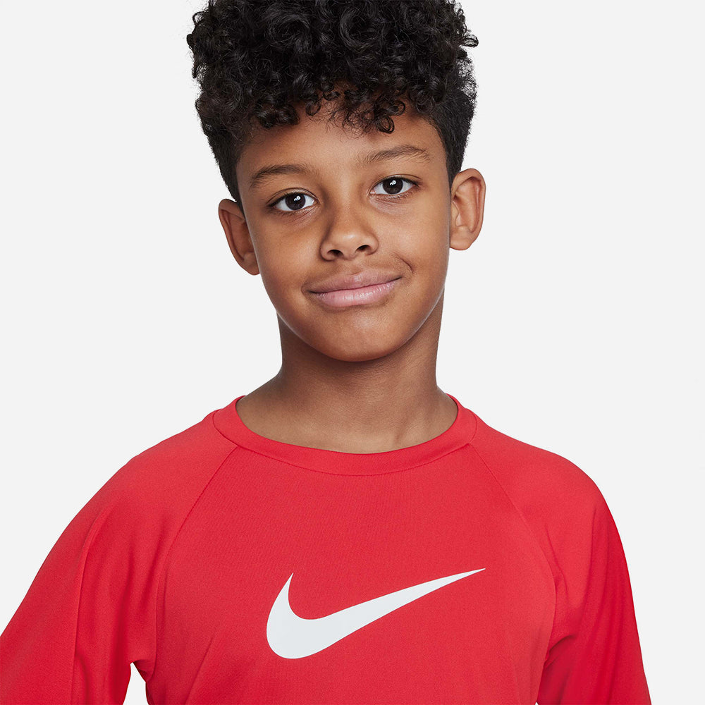 Áo Bơi Thể Thao Bé Trai Nike Swim Long Sleeve Hydroguard - Đỏ - Supersports Vietnam