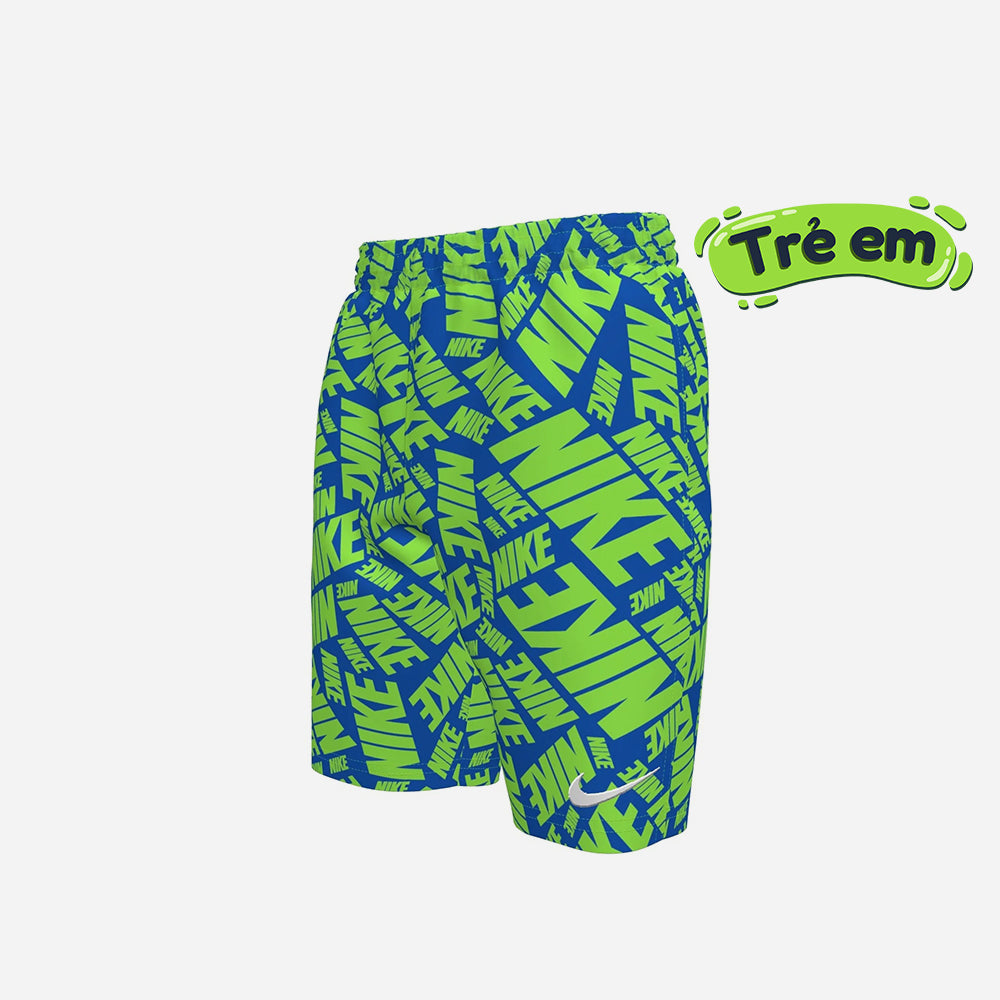Quần Bơi Bé Trai Nike Swim Tossed Block 7 Inch Volley - Xanh Lá - Supersports Vietnam