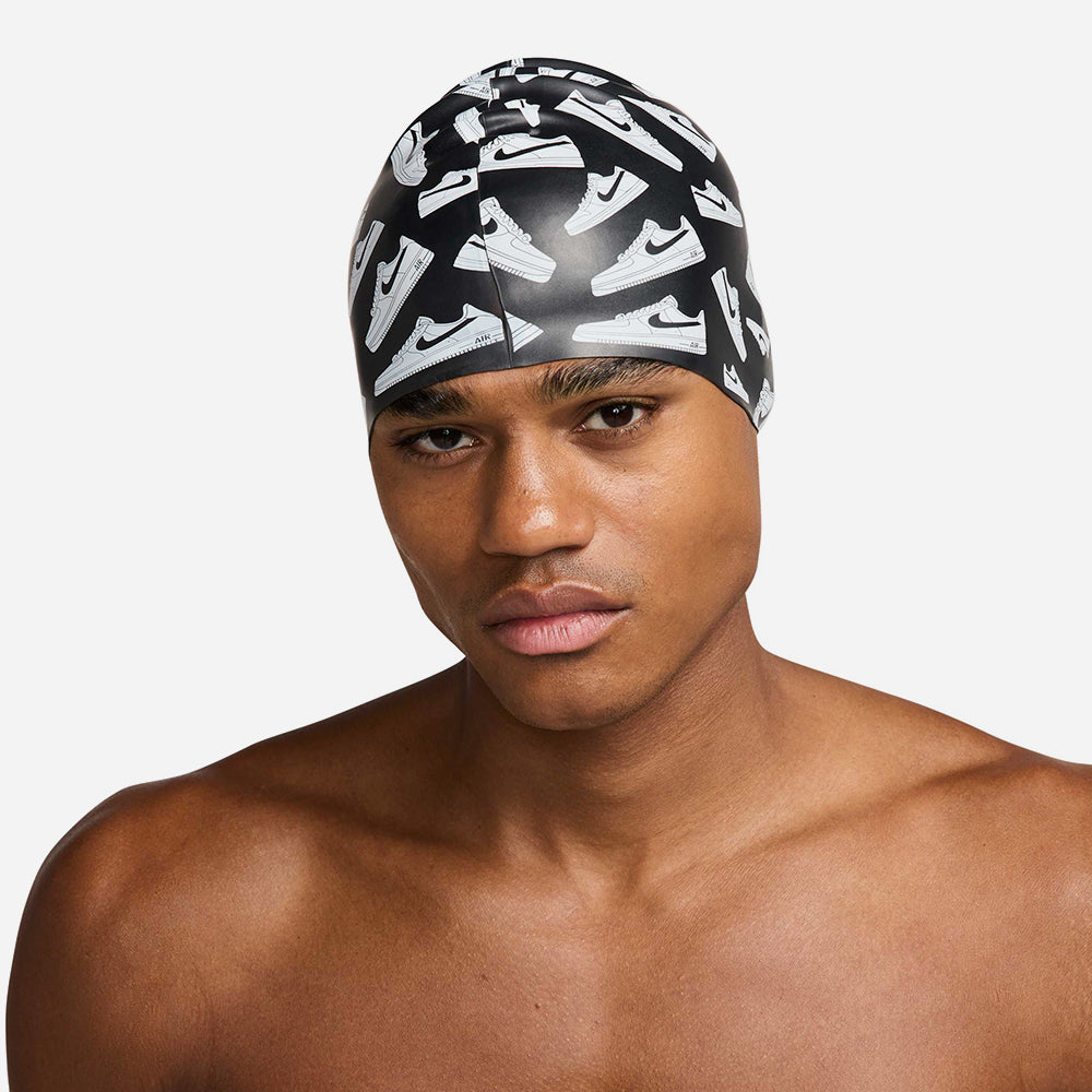 Nón Bơi Người Lớn Nike Swim Multi Graphic - Đen - Supersports Vietnam