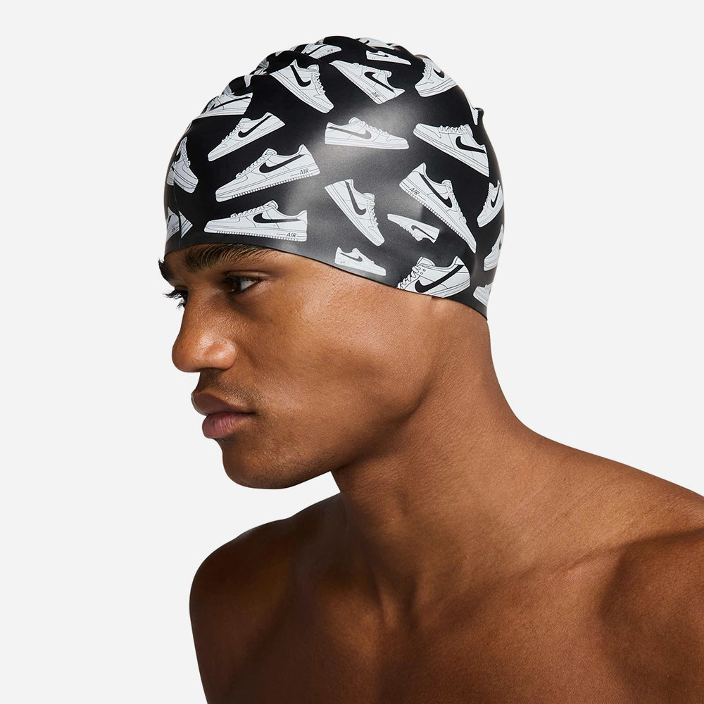 Nón Bơi Người Lớn Nike Swim Multi Graphic - Đen - Supersports Vietnam