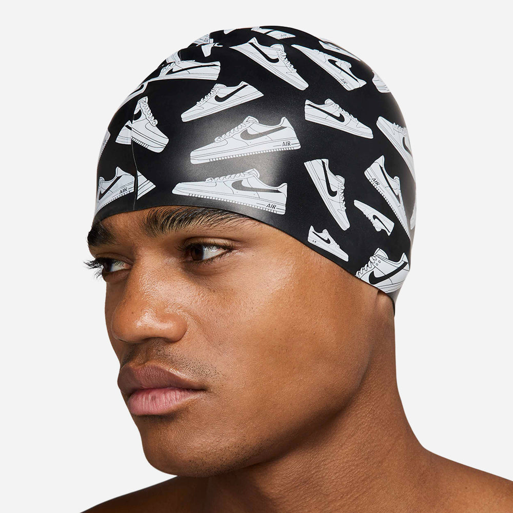 Nón Bơi Người Lớn Nike Swim Multi Graphic - Đen - Supersports Vietnam