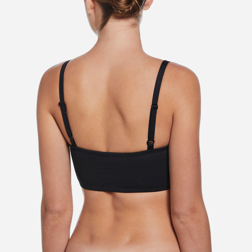 Áo Bơi Thể Thao Nữ Nike Swim Water Texture - Đen - Supersports Vietnam