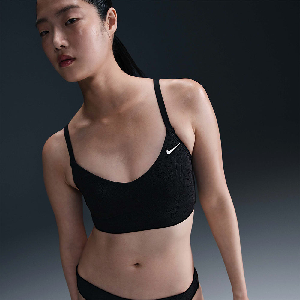 Áo Bơi Thể Thao Nữ Nike Swim Water Texture - Đen - Supersports Vietnam