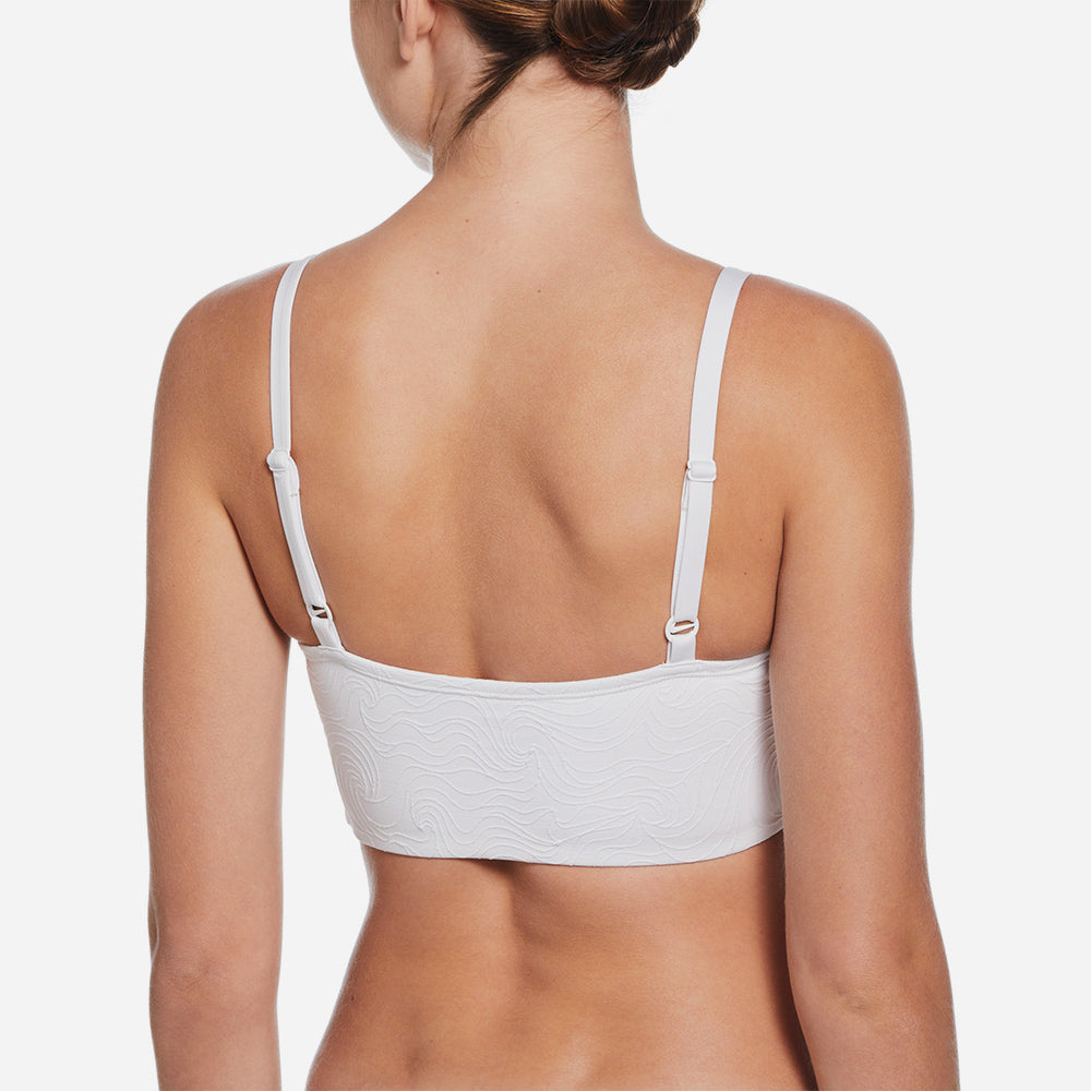 Áo Bơi Thể Thao Nữ Nike Swim Water Texture - Trắng - Supersports Vietnam