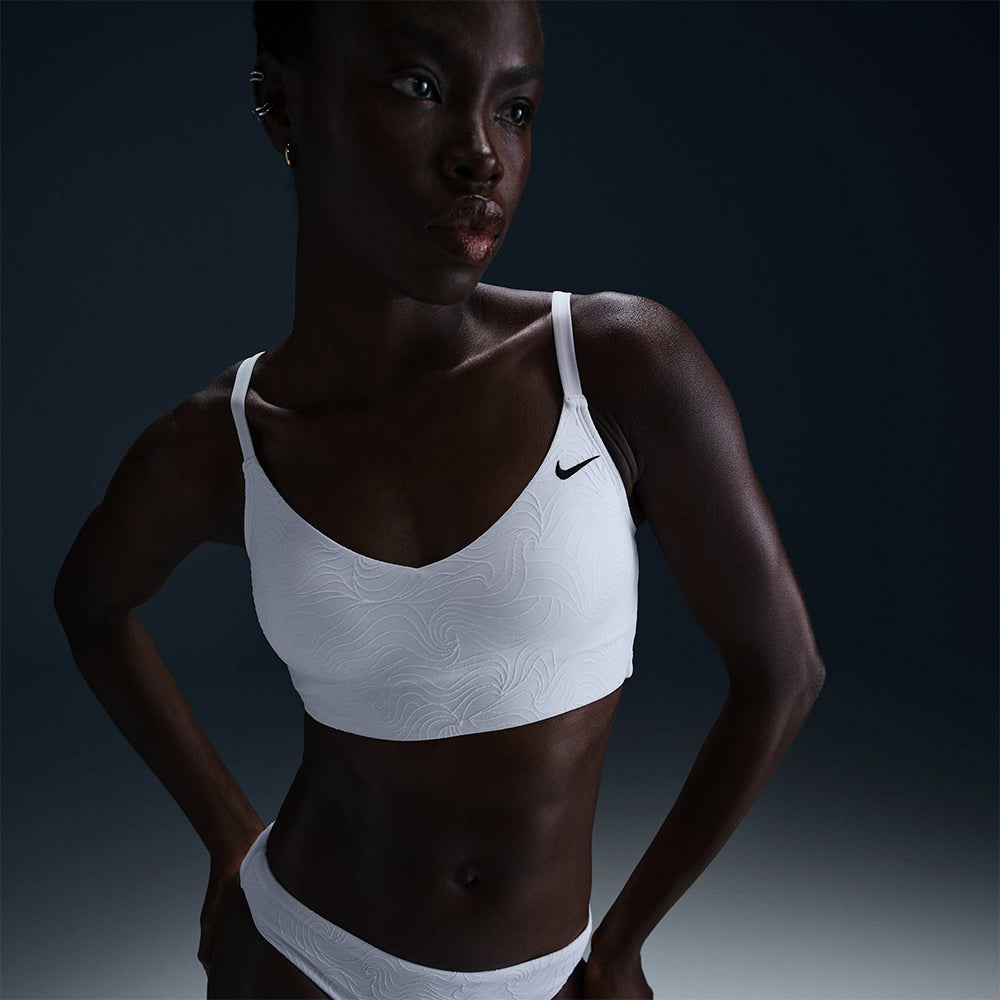 Áo Bơi Thể Thao Nữ Nike Swim Water Texture - Trắng - Supersports Vietnam