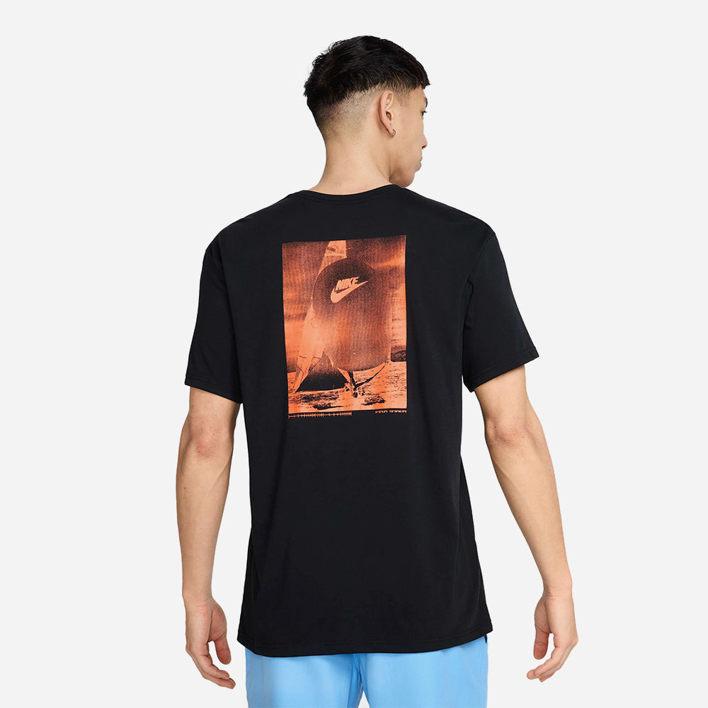 Áo Bơi Thể Thao Nam Nike Swim Short Sleeve Hydroguard - Đen - Supersports Vietnam