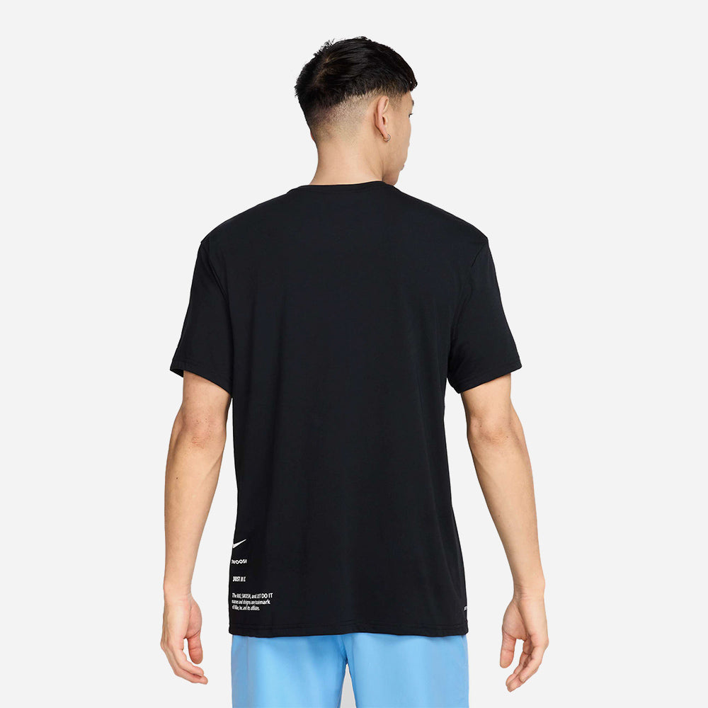 Áo Bơi Thể Thao Nam Nike Swim Short Sleeve Hydroguard - Đen - Supersports Vietnam