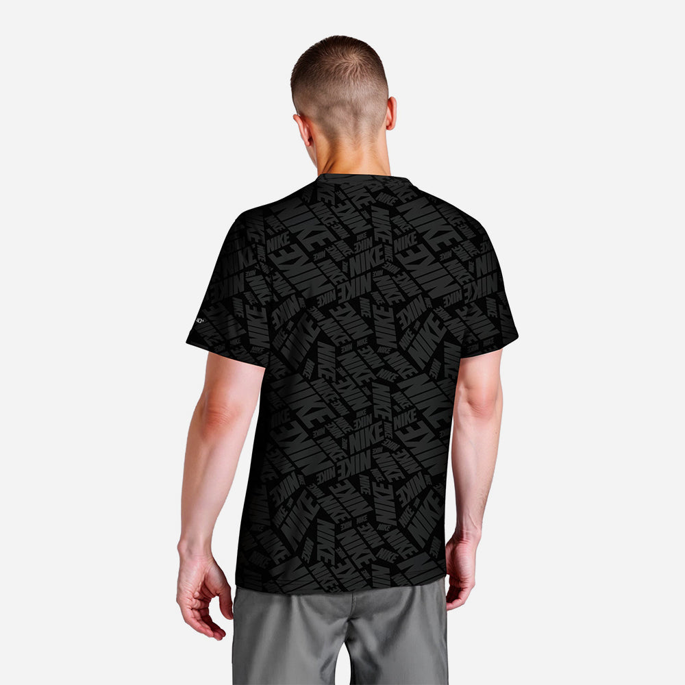 Áo Bơi Chống Nắng Nam Nike Swim Fall Embossed Hydro Short Sleeve Hydroguard - Đen - Supersports Vietnam