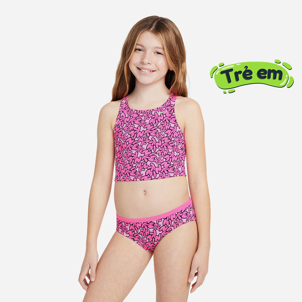 Đồ Bơi Thể Thao Hai Mảnh Bé Gái Nike Swim Spiderback - Hồng - Supersports Vietnam