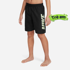 Quần Bơi Thể Thao Bé Trai Nike Swim 7" Volley - Đen - Supersports Vietnam