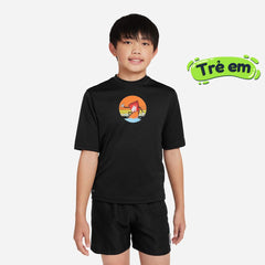 Áo Bơi Bé Trai Nike Swim Short Sleeve Hydroguard - Đen - Supersports Vietnam