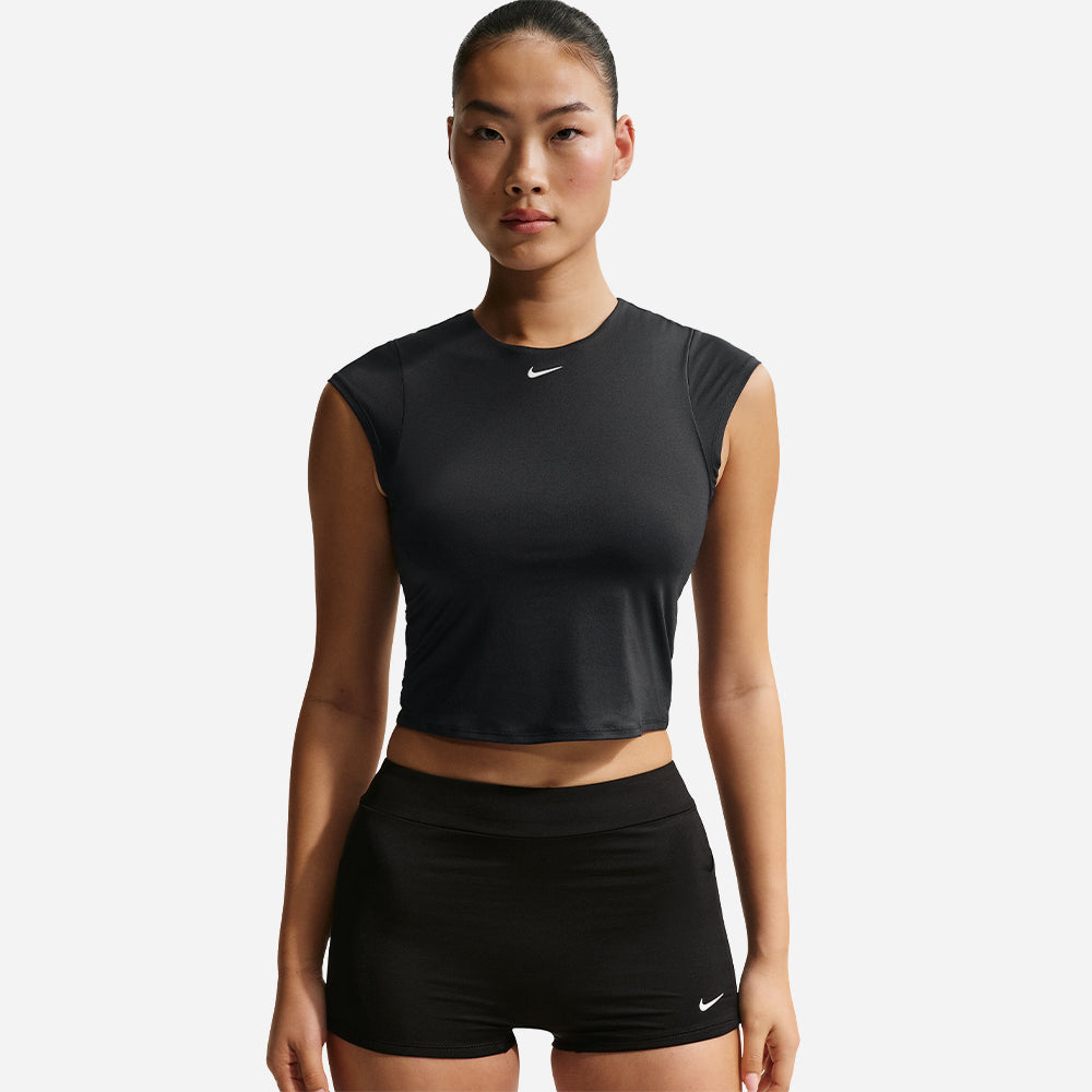 Áo Bơi Chống Nắng Nữ Nike Swim Effortless Essential Cap Sleeve - Đen - Supersports Vietnam
