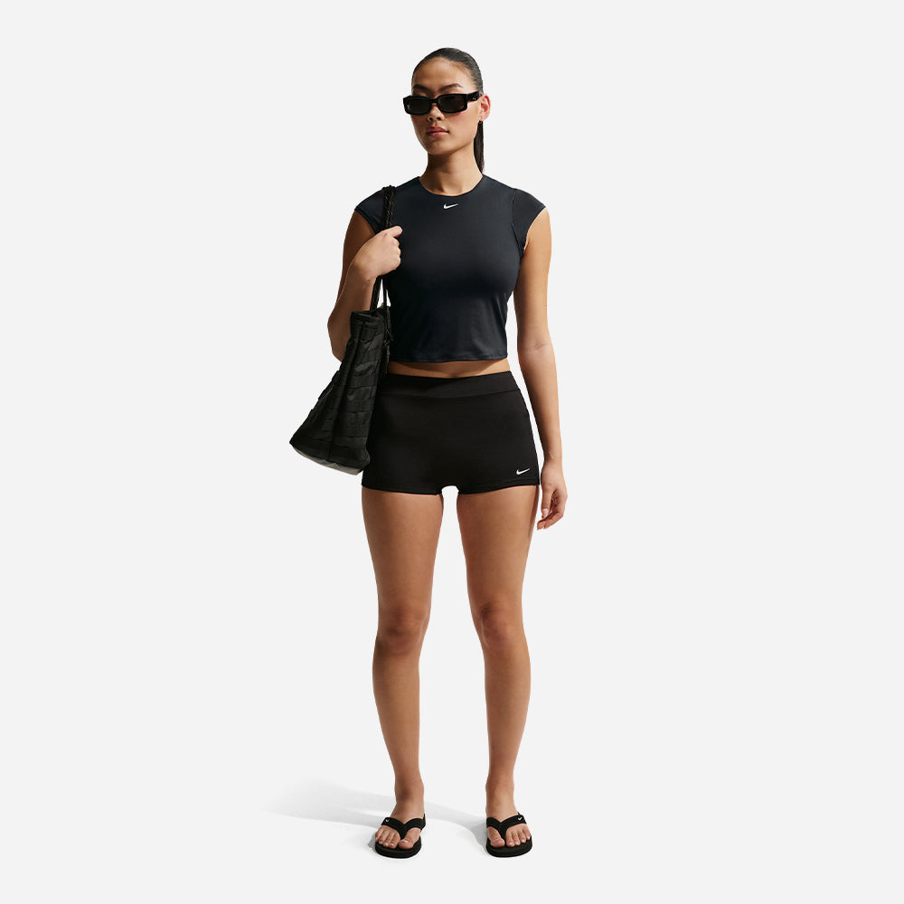 Áo Bơi Chống Nắng Nữ Nike Swim Effortless Essential Cap Sleeve - Đen - Supersports Vietnam