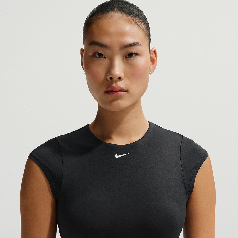 Áo Bơi Chống Nắng Nữ Nike Swim Effortless Essential Cap Sleeve - Đen - Supersports Vietnam