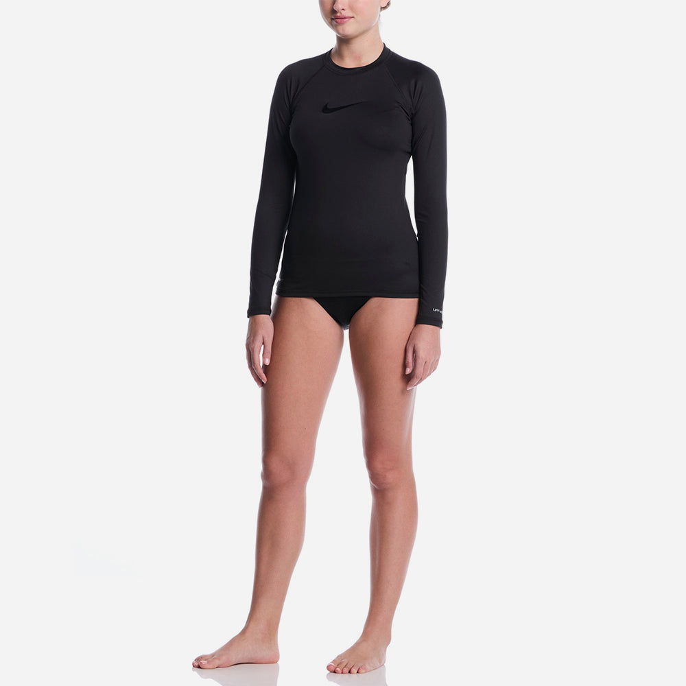 Áo Bơi Chống Nắng Nữ Nike Swim Hydroguard Long Sleeve - Đen - Supersports Vietnam