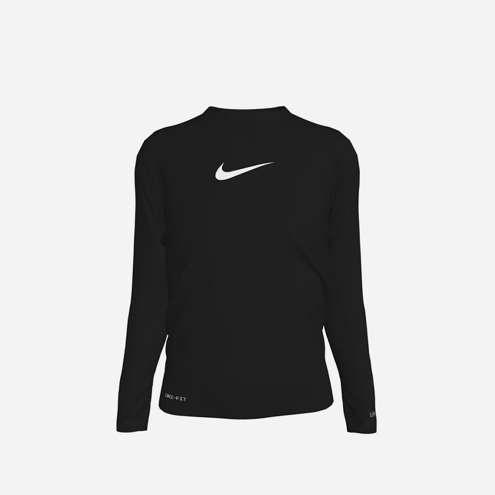 Áo Bơi Chống Nắng Bé Gái Nike Swim Long Sleeve Hydroguard - Đen - Supersports Vietnam