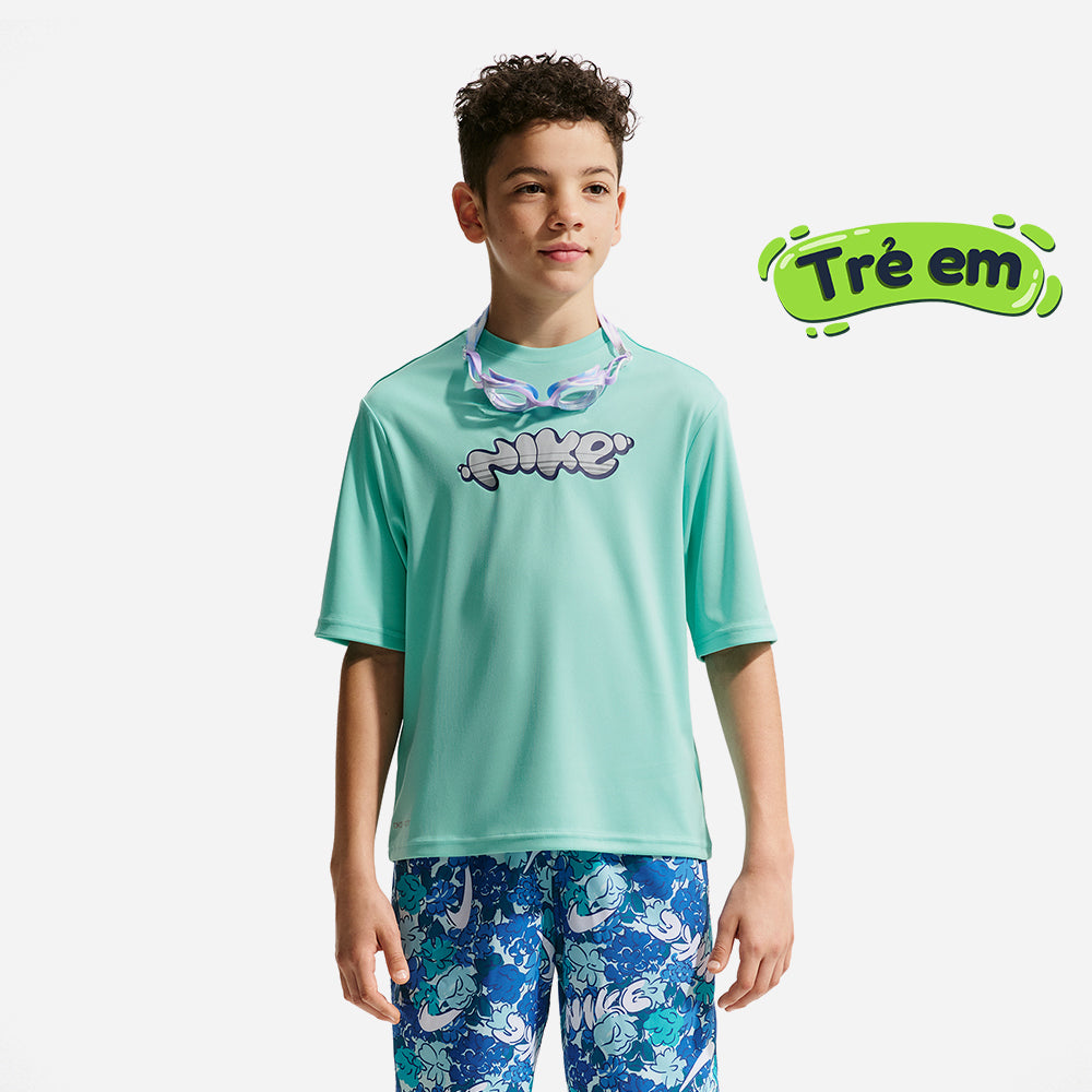 Áo Bơi Chống Nắng Bé Trai Nike Swim Hydroguard - Xanh Mint - Supersports Vietnam