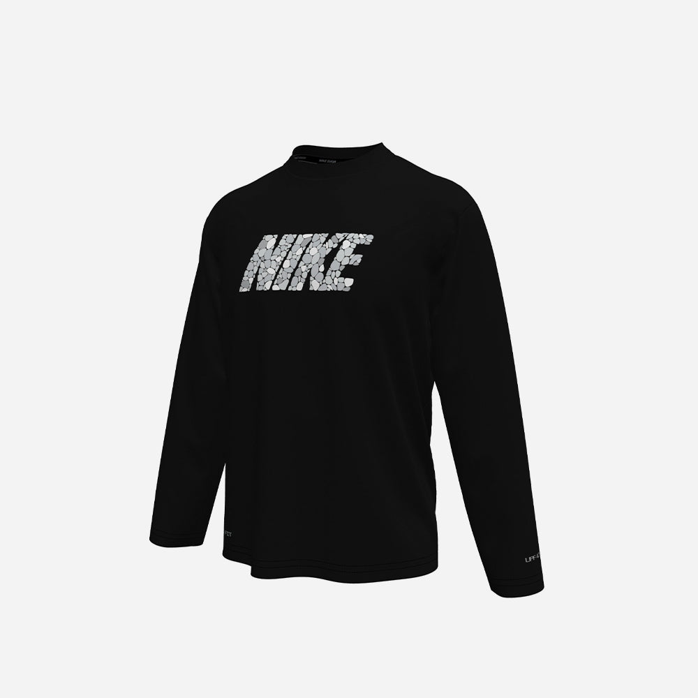 Áo Bơi Chống Nắng Bé Trai Nike Swim Hydroguard Dri-Fit Uv Long Sleeve - Đen - Supersports Vietnam