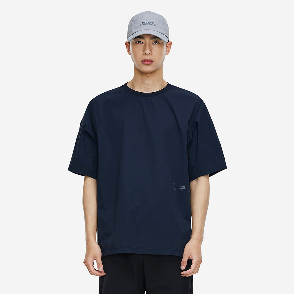 Áo Tay Ngắn Nam Prospecs Tm-Clean Round Woven Mt-M412 - Xanh Navy - Supersports Vietnam