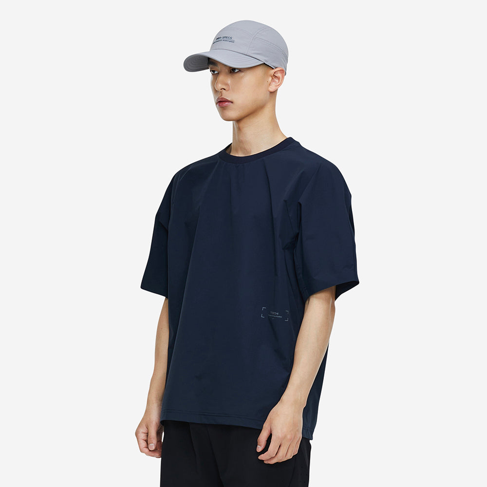Áo Tay Ngắn Nam Prospecs Tm-Clean Round Woven Mt-M412 - Xanh Navy - Supersports Vietnam