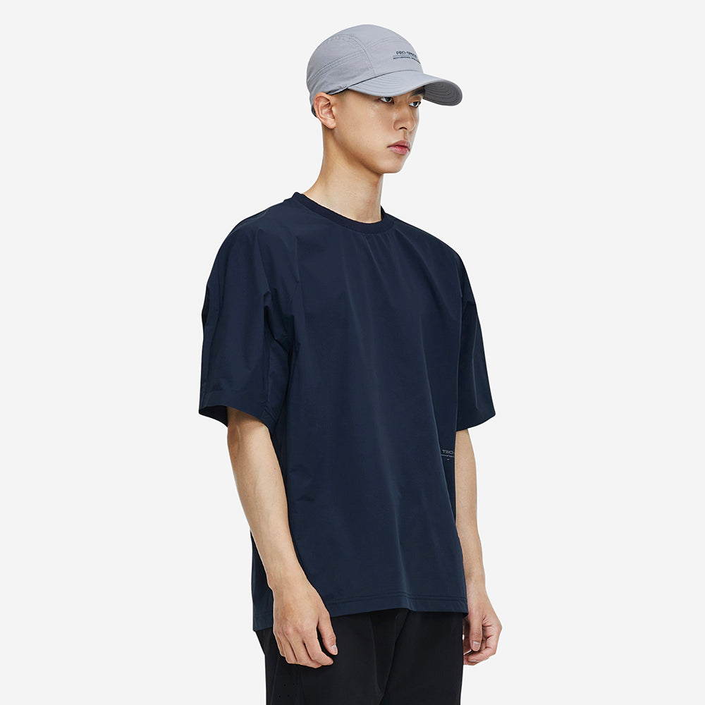 Áo Tay Ngắn Nam Prospecs Tm-Clean Round Woven Mt-M412 - Xanh Navy - Supersports Vietnam