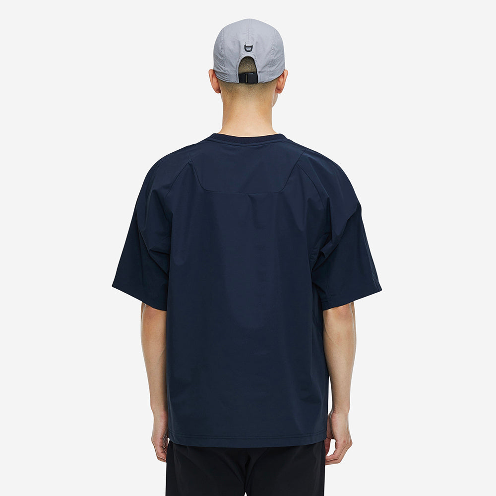 Áo Tay Ngắn Nam Prospecs Tm-Clean Round Woven Mt-M412 - Xanh Navy - Supersports Vietnam