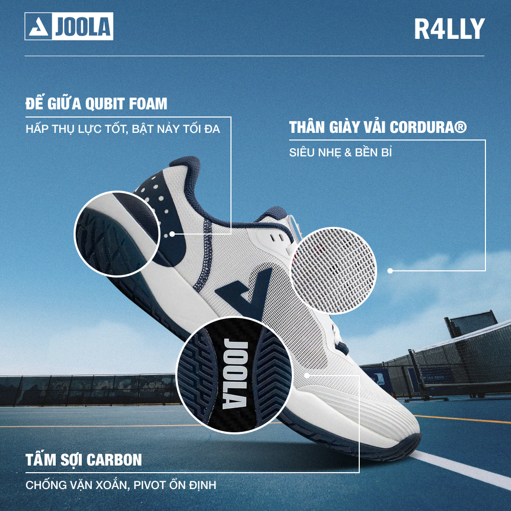 Giày Pickleball Nam JOOLA R4Lly - Xanh Navy - Supersports Vietnam