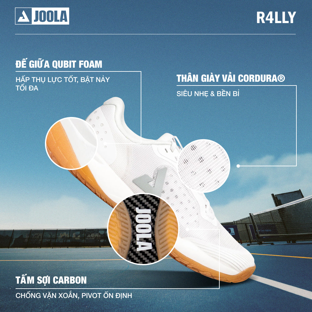 Giày Pickleball Nam JOOLA R4Lly - Trắng - Supersports Vietnam