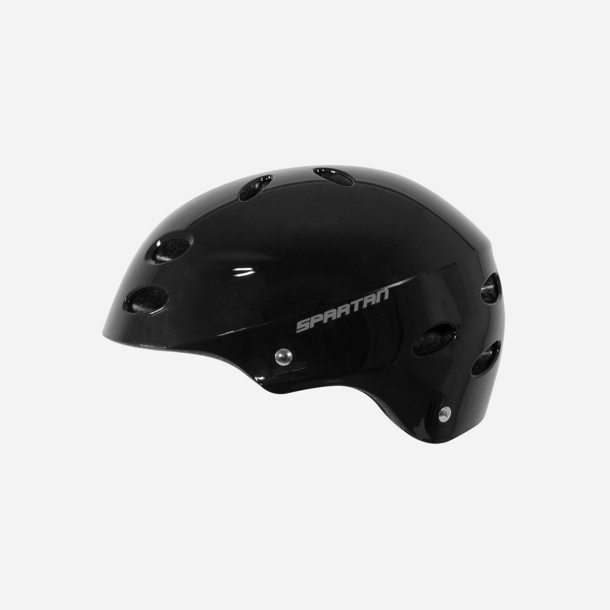 Mũ Bảo Hiểm Spartan Black Glossy Helmet - Đen - Supersports Vietnam