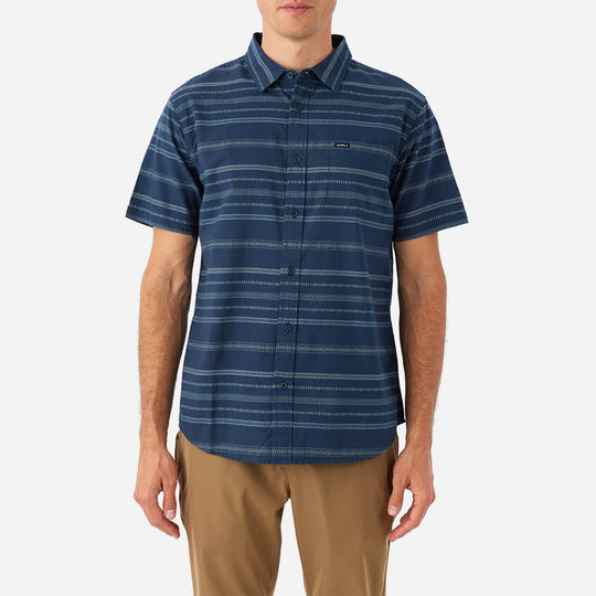 Men's O'Neill Seafaring Stripe Standard Shirt - Navy