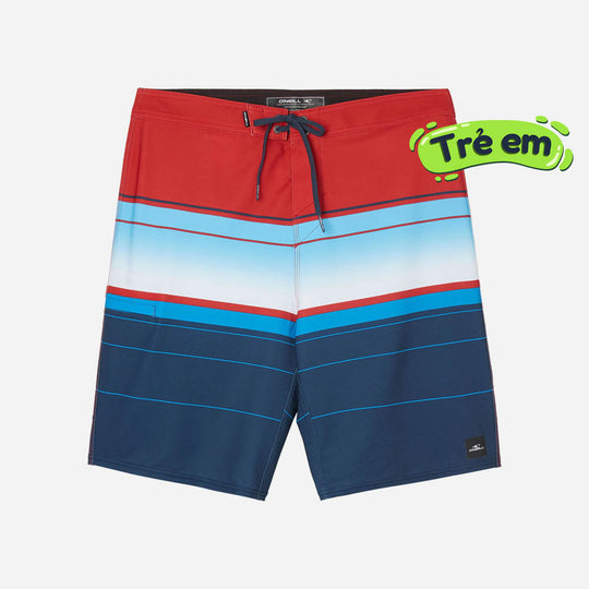 Boys' O'Neill Hyperfreak Heat Stripe 17" Boardshort - Multi-Color - Multicolor
