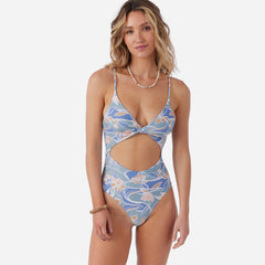 Women's O'Neill Emmy Floral Hanalei Swimsuit - Blue