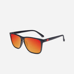 Knockaround Fast Lanes Sport Sunglasses - Matte Black/Red Sunset