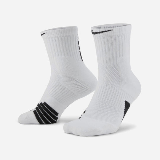 Nike Elite Mid - Basketball (1 Pack) Socks - White