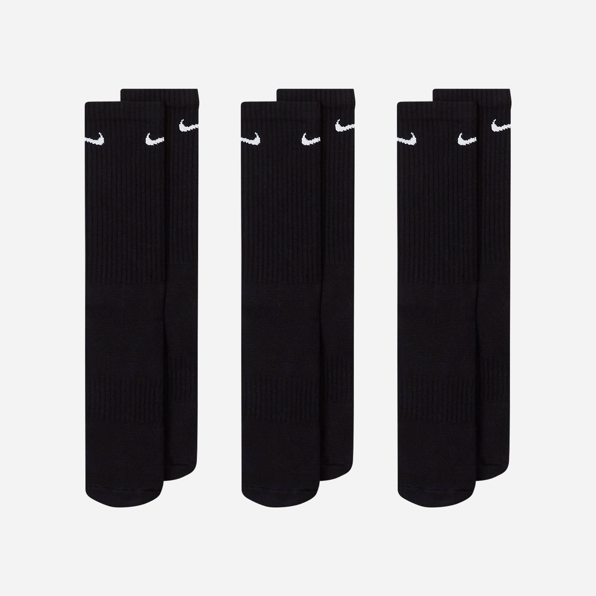Vớ Thể Thao Nike Everyday Cushioned (3 Đôi) - Đen - Supersports Vietnam