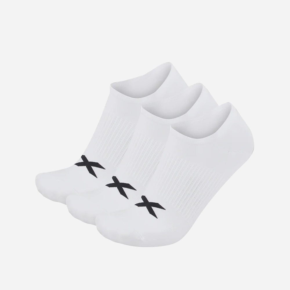 Vớ Thể Thao 2XU Invisible 3 Pack - Trắng - Supersports Vietnam