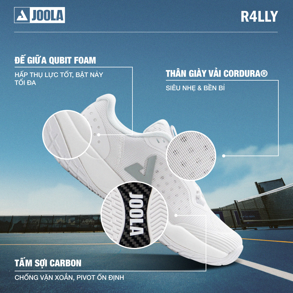 Giày Pickleball Nữ JOOLA R4Lly - Trắng - Supersports Vietnam